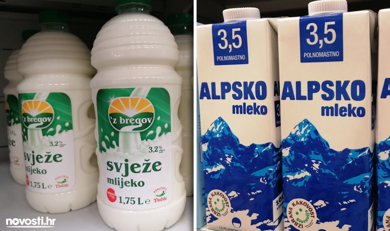 Od danas povratna naknada od 0,50 kuna za ambalažu mlijeka i bočice mliječnih proizvoda