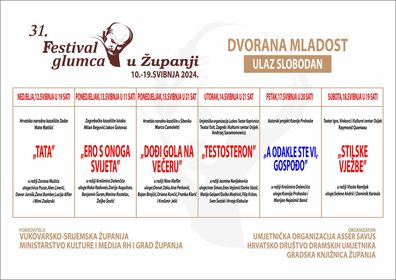 31. Festival glumca Vukovarsko-srijemske županije samo što nije stigao! 