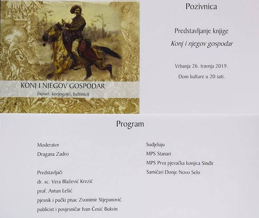 Predstavljanje knjige Ivana Ćosića Bukvinog  „Konj i njegov   gospodar„