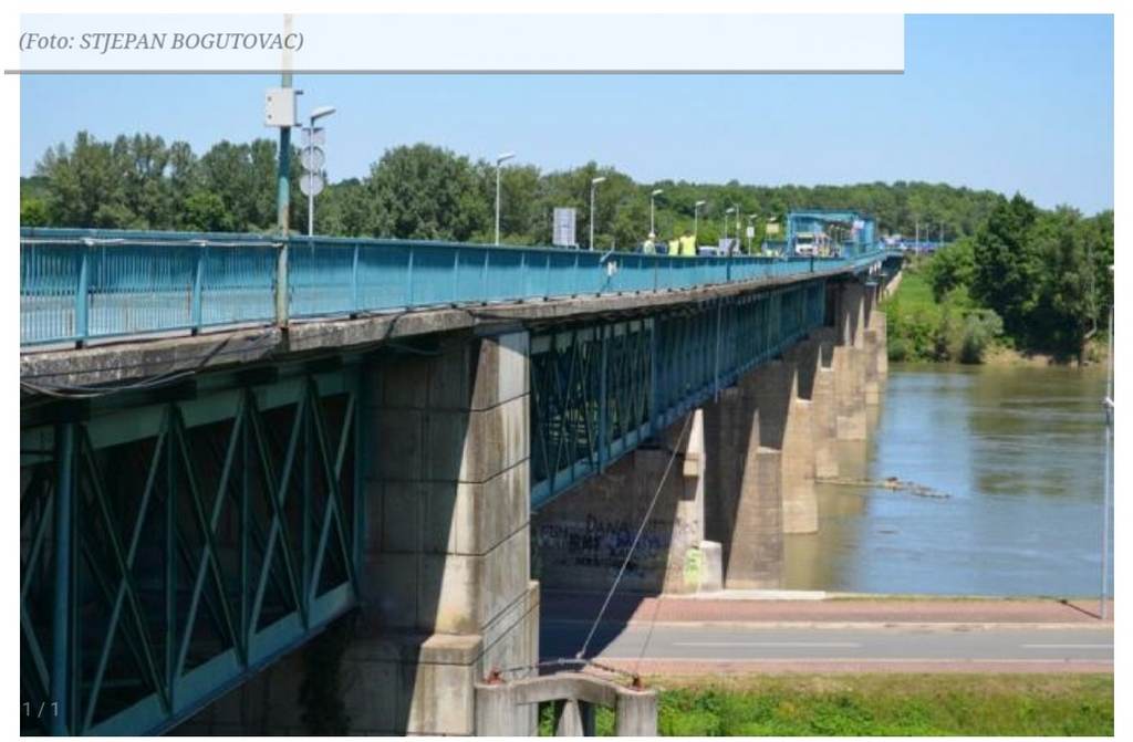 Pripremni radovi na obnovi mosta Gunja - Brčko