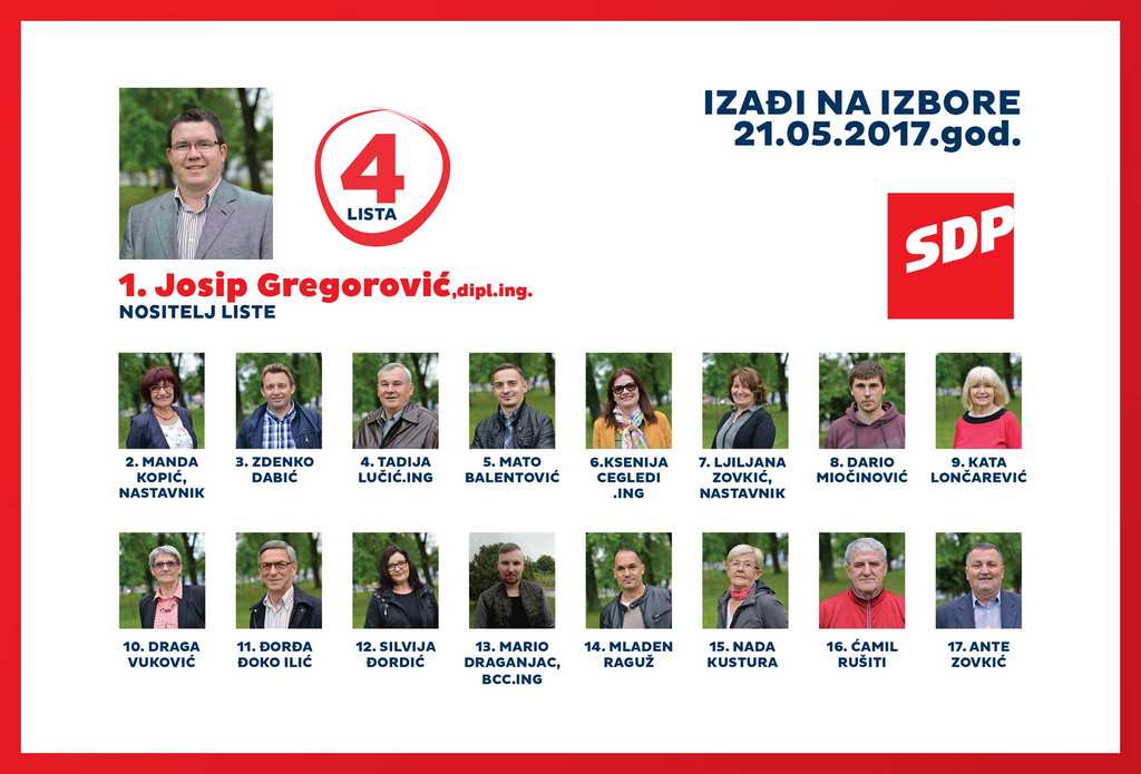 SDP Županja objavio Poziv na glasovanje