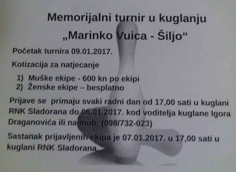 7. memorijalni turnir u kuglanju - Marinko Vuica Šiljo